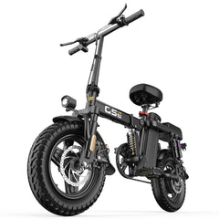 500W Electric Bicycles Ebike E-Bike For Adults, 3-Riding Modes, 14' Foldable Ebike, With Charger And Battery, MAX Speed 19.9 MPH, Dual Disc Brakes, With A Basket And Lock, Durable And Lightweight Frame, All-Terrain Foldable Ebike
