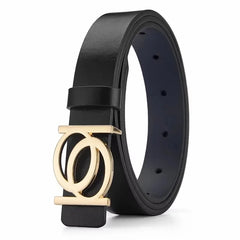 Leather Belt Alloy Buckle Men Business Attire
