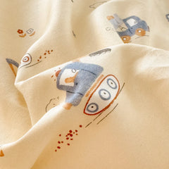 100%Cotton Bedding Set Cartoon Printed Bedclothes Skin-friendly Duvet Cover Set with Bedsheet for Home Bedding Sets 이불세트