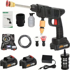 LOVEWE Cordless Pressure Washer, Portable Power Cleaner with Dual Batteries & Foam Cannon, Wireless Car & Outdoor Cleaning Kit with Storage Case
