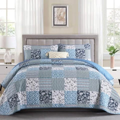 【Sommerlaune】Walflotte Wendedecken, leichte Boho-Tagesdecken mit Druckmuster, Bettüberwurf-Set mit 2 Kissenbezügen für King/Queen-Size, 1 Kissenbezug für Twin-Size, weich für alle Jahreszeiten