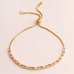 14K gold-plated bracelet Square link jointed chain Punk hip-hop style men's and women's universal bracelet Golden tone fashionable accessory waterproof women's bracelet