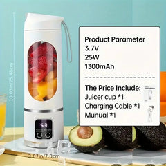 Ultimate Digital Juicer Blender with LED Display, Multimode Leak-Proof Large Capacity USB Rechargeable Cool Tech Gadget for Fruit & Vegetable, Liquid Diet, Travel, Household Kitchen Mother's Day Gift, Cool Tech Gadgets Instant Smoothie Maker