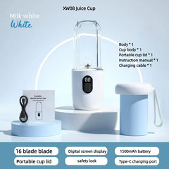 Tragbarer Mixer Flasche Elektrisch 6 Klingen Multifunktions-Entsafter Frischsaft Smoothie Mixer Eiscrasher Lebensmittelprozessor