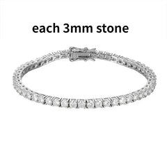 Tennisarmband aus rhodiniertem 925er Silber – 2mm