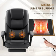Fauteuil de bureau de direction avec repose-pieds, fauteuil de bureau grand et robuste, chaises de bureau ergonomiques pour la maison, inclinables, dossier haut, personnalisable