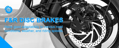 Spacewalk 36V Electric Scooter with 3 Seats for Adults Power by 500W Motor Peak, E Bike with 14" Tire and 20 Miles Range&17.4Mph