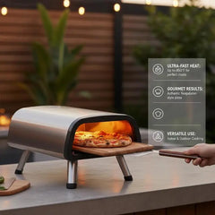Elektrischer Pizzaofen Tisch-Pizza Maker für 12" Pizza Innen- & Außenbereich