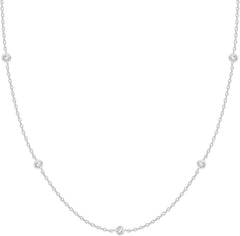 PAVOI 14K vergoldete Halskette für Damen – filigrane Choker-Halskette mit simulierten Diamanten – leichte CZ-Kettenhalskette für Damen