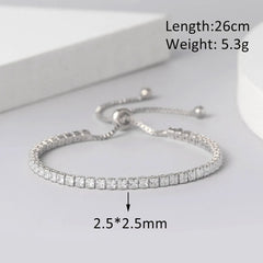 PAVOI 14k Gold Plated Tennis Bracelets for Women - Paperclip Link Chain and Cubic Zirconia Gold Bracelet - Trendy Bridal Jewelry
