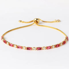 14K gold-plated bracelet Square link jointed chain Punk hip-hop style men's and women's universal bracelet Golden tone fashionable accessory waterproof women's bracelet