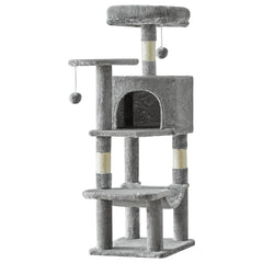 JHK Cat Tree Tall Multi Cat Climbing Tower With Natural Sisal Posts Indoor