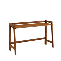 Solid Wood Folding Desk – Mid Century Modern Foldable Computer Desk, Walnut