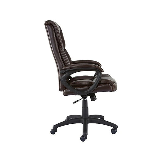 Staples Kelburne Luxura Ergonomic Faux Leather Executive Office Chair – Swivel Desk Chair