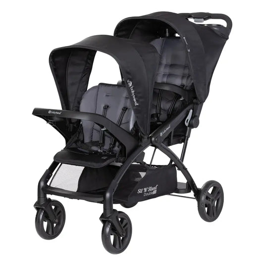 Baby Trend® Sit N Stand® Lightweight Foldable Double 2.0 Stroller w/ Removable 2 Panel Fully Ratcheting Canopy