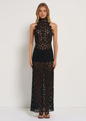Lioness Trophy Maxi Dress in Noir