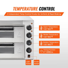 14" Double Deck Pizza Oven