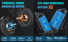 Ridstar Q20Pro 2000W Fat Tire Ebike