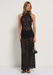 Lioness Trophy Maxi Dress in Noir