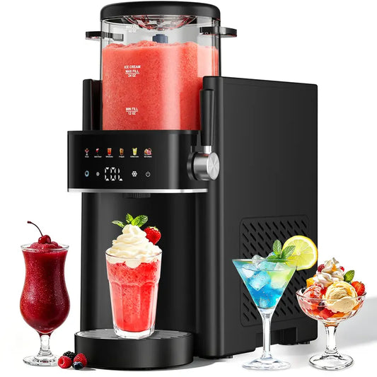 6-in-1 Slushie Machine, Ice Cream Maker and Margarita Machine,No Ice Needed, Self-Freezing with Rapid Chill, 6 Preset Modes and Automatic Cleaning, for Home, Party, Frozen Drinks, Frappe, Smoothie, Summer Must Have,tiktokshopsummersale