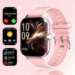 Father's Day and Summer Festivals:New Smartwatch (Black & Pink) Wearable Device Super Bowl, Super Bowl Outdoor Sports、Smart watch, wireless talking/dialing, multi-sport mode, call reminder and rejection, SMS reminder message reminder various APP reminders