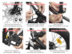 S20109 20 Zoll Mountainbike für Kinder und Jugendliche, Rahmen aus Kohlenstoffstahl, Scheibenbremsen, strapazierfähige Breitreifen, Federung vorne, 7-Gang, ideal für Schnee und Gelände