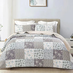 【Sommerlaune】Walflotte Wendedecken, leichte Boho-Tagesdecken mit Druckmuster, Bettüberwurf-Set mit 2 Kissenbezügen für King/Queen-Size, 1 Kissenbezug für Twin-Size, weich für alle Jahreszeiten