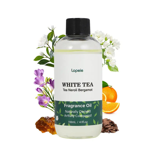 Lopeie Hotel Diffuser-Öl-Nachfüllpackung inspiriert vom Ritz-Carlton Hotel – 118ml 4.1 fl oz – Ätherisches Aromatherapie-Öl – Weißer Tee, Neroli & Bergamotte – Ideal für Ultraschall- und wasserlose Diffusoren Angenehmer Duft