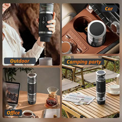 Tragbare Espressomaschine mit Milchaufschäumer