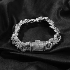 1-100 Niche design flower zircon infinite chain necklace trendy brand versatile high-end hip-hop accessories