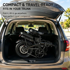 Electric Folding Ebike with Advanced Tech, 650W Motor, 48V 15Ah Battery, 22 mph Speed, 8-Level Shock Absorption, 60Km Range, Dual Disc Brakes, UL2849 Certified for Hardcore Outdoor Cycling, Budget Sport Ebike, Ebikes