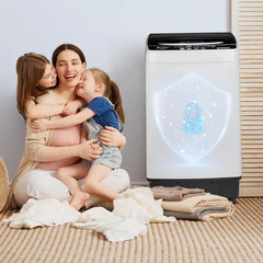Ubesgoo 15.6LBS Portable Washing Machine, Full-Automatic Laundry Machine with Stainless Steel Drum, 10 Wash Programs Compact Washer and Spin Dryer Combo with Drain Pump for Apartment, Dorm, Home