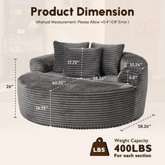Oversized Round Sofa Bed
