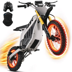 3000W Adult Electric Dirt Bike,48V 30Ah Electric Off-Road Dirtbike with Full Suspension & Dual Hydraulic Brakes,42MPH Max Speed & 50 Miles Range,for Adults and Teens,