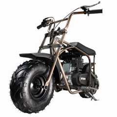 FRP 99cc Gas Powered Mini Dirt Bike, 28MPH Off-Road Motorcycle for Teens and Adults, Dual Disc Brakes, Rear Suspension - RED