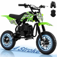 39cc 4-Stroke Off-Road Mini Bike Gas Powered, 20 MPH max Speed, 27 Miles Range, Dual Disc Brakes, EPA Approved Pocket Bike Supports 165 lbs for Teens,Black