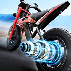 MIHOVER 21.6V Electric Bike for Kids 12", 200W Electric Balance Bike Ages 3-8 Years Old, Max 10MPH with LED Display, Beginners Friendly - Red