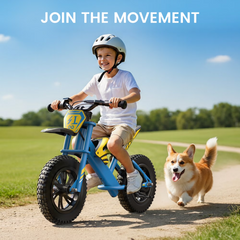 MIHOVER 21.6V Electric Bike for Kids 12", 200W Electric Balance Bike Ages 3-8 Years Old, Max 10MPH with LED Display, Beginners Friendly - Red