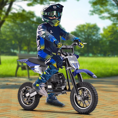 39cc 4-Stroke Off-Road Mini Bike Gas Powered, 20 MPH max Speed, 27 Miles Range, Dual Disc Brakes, EPA Approved Pocket Bike Supports 165 lbs for Teens,Black