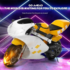 Aqzb Mini Motorcycle Toy 49 2 Stroke Pocket Motorcycle Up to 20mph Max Weight 170lbs Gas Powered Pocket Motorbike for Kids Over 12 Years Old Black