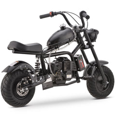 QEASET Gas Mini Chopper Bike, 40 CC 4-Stroke Dirt Bike with Big Headlight, Rear Shock Absorber, Metal Frame, Disc Brakes, Max Load 165Lbs, Up to 20Mph,Black