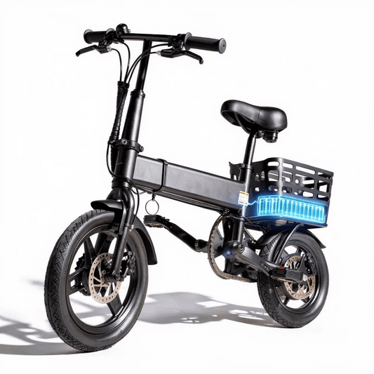 14" Electric Bike for Adults and Teens 14+,500W Motor Folding Ebike,20MPH,18-32Miles Range,Integrated 36V12Ah Battery,E-Mountain Bike,Dual Disc Brakes, Commuting/City,UL 2849
