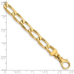 14K 6.5mm Hand-Polished Open Link Chain