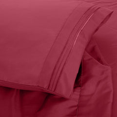 6 Piece Bed Sheet Set 1800 Series Microfiber Comfort Deep Pocket Hotel Bed Sheet