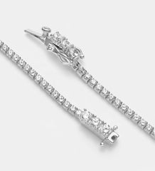 Tennis Bracelet in Rhodium Plating on 925 Silver - 2mm