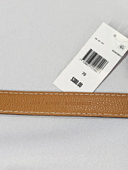 TOTEME Women's Thin Pebbled Leather Belt in Tan Size 70 (MSRP $380)