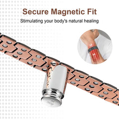 Pure Copper Magnetic Bracelet for Men – 3500 Gauss Magnets, Adjustable & Hypoallergenic. Stylish Wellness Gift for Him, Relieve Fatigue & Boost Energy, is a jewelry magnetic bracelet for daily wear and activities,Father's Day Gift