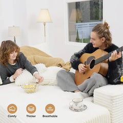 【New Year Sales】 Niccae 132'' or 161" U-Shape Oversized Cloud Couch – Corduroy Modular Sectional Sofa with 4 Large Cushions and 2 Small Pillows, No Assembly Needed, Deep Seat Boneless Upholstered Couches for Living Room, Cozy & Stylish