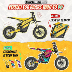 HEYBIKE VILLAIN E-Bike | Spitzenleistung 4160W | 190N·m Drehmoment | Höchstgeschwindigkeit 72 km/h | Reichweite bis zu 80 km | 52V 26Ah entnehmbarer Akku | All-Terrain Fat Tires | Hydraulische Federung | IPX6 Wasserdicht | Magnetischer Sicherheitsschalter