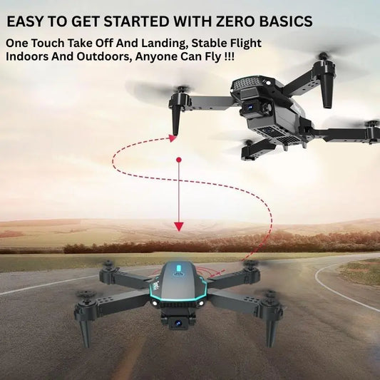 Aerial Photography Drone, Foldable Kids RC Quadcopter with Dual Cameras, Beginner Drone with Headless Mode, One-key Takeoff & One-key Landing, Foldable WiFi FPV Drone, Perfect Holiday, Carnival and New Year Gifts for Kids Ages 14+, TongLi Drone